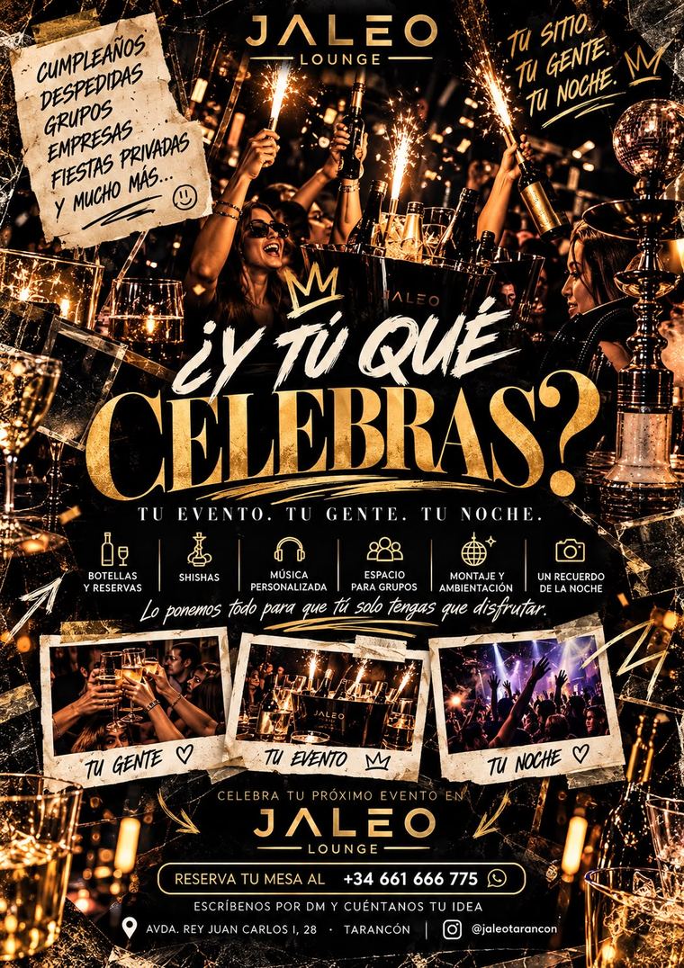 Cartel de eventos privados de Jaleo Lounge: ¿y tú qué celebras?